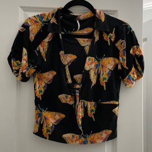 Free people tie front shirt